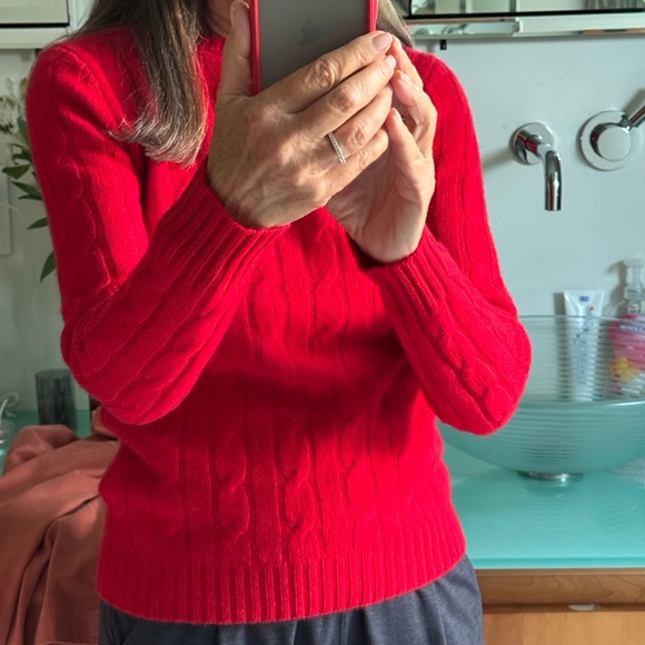 Polo by Ralph Lauren Bright Red Cashmere Sweater - Picture 9 of 9